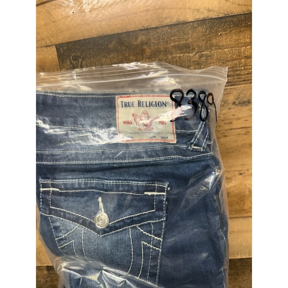 True Religion Billie Mid Rise Straight Leg Jeans Mens 34 Dark Wash Blue 8389